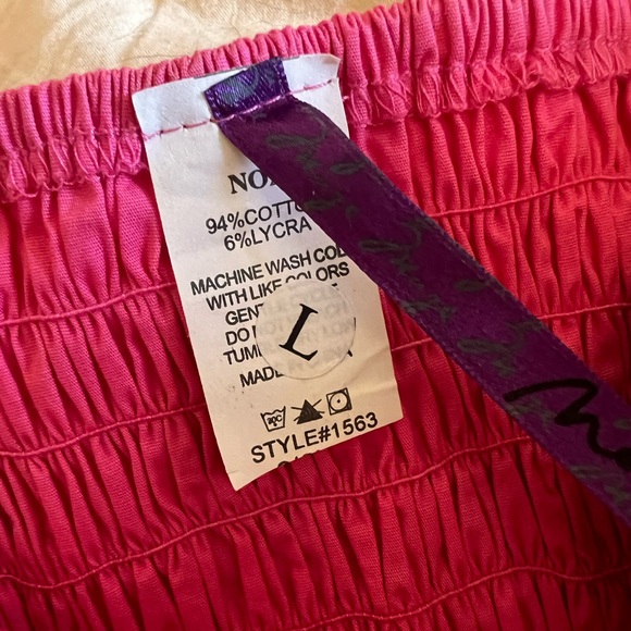 Vintage Y2K Sexy Pink Blouse with Black Lace - Picture 3 of 4